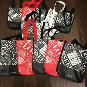 12 Lululemon Tote Bags (7 Small, 5 Large)